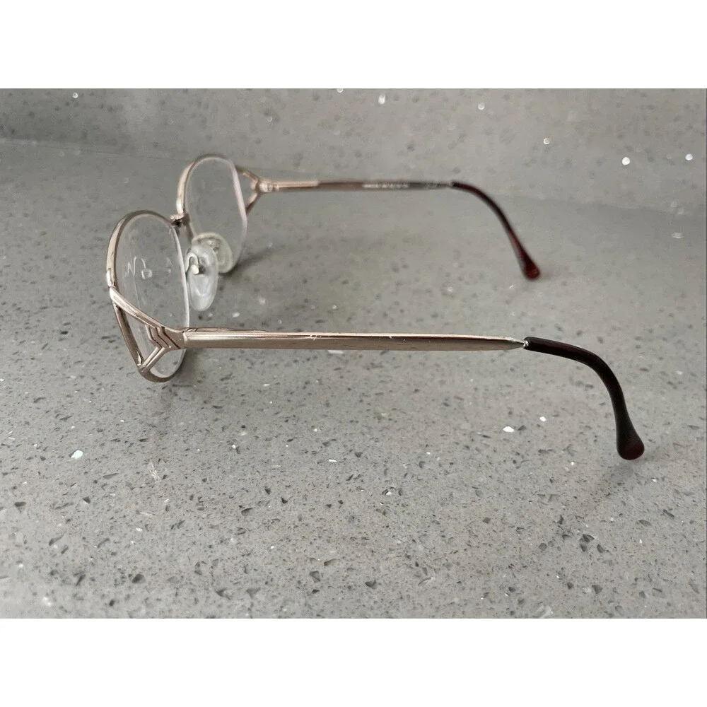 EYEGLASSES ECCA WM 5008 AM TORTOISE GOLD METAL FRAMES ONLY 52-18-135 red round